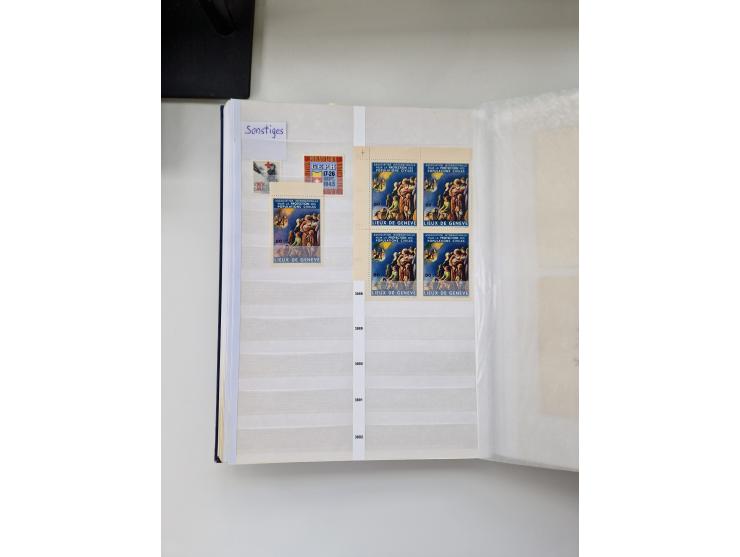 1914/40 (ca.), viele hundert Marken und Belege in 3 großen Steckbüchern, dazu einige moderne Feldpostbriefe