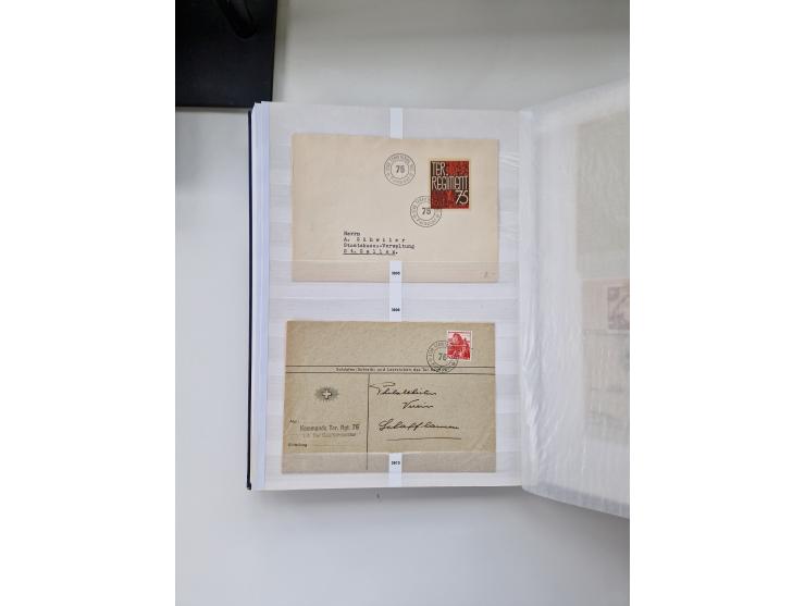 1914/40 (ca.), viele hundert Marken und Belege in 3 großen Steckbüchern, dazu einige moderne Feldpostbriefe