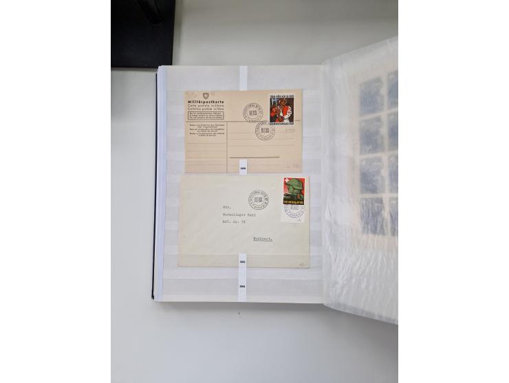 1914/40 (ca.), viele hundert Marken und Belege in 3 großen Steckbüchern, dazu einige moderne Feldpostbriefe