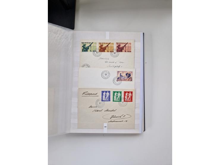 1914/40 (ca.), viele hundert Marken und Belege in 3 großen Steckbüchern, dazu einige moderne Feldpostbriefe