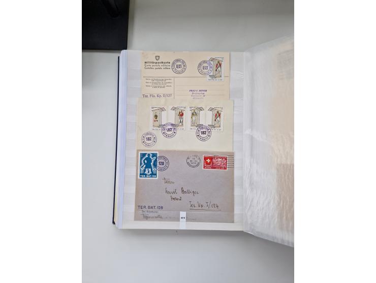 1914/40 (ca.), viele hundert Marken und Belege in 3 großen Steckbüchern, dazu einige moderne Feldpostbriefe