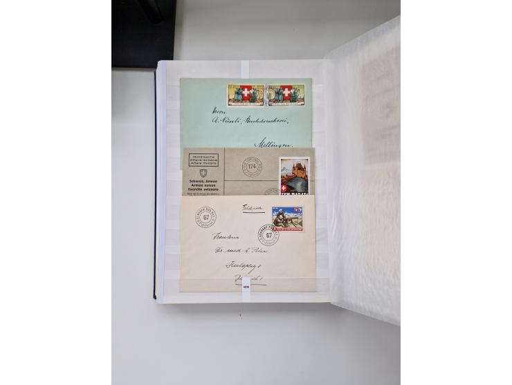 1914/40 (ca.), viele hundert Marken und Belege in 3 großen Steckbüchern, dazu einige moderne Feldpostbriefe