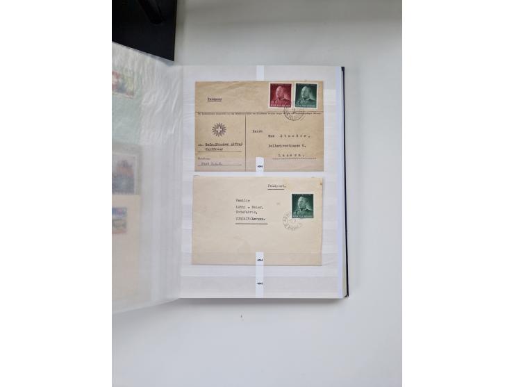 1914/40 (ca.), viele hundert Marken und Belege in 3 großen Steckbüchern, dazu einige moderne Feldpostbriefe