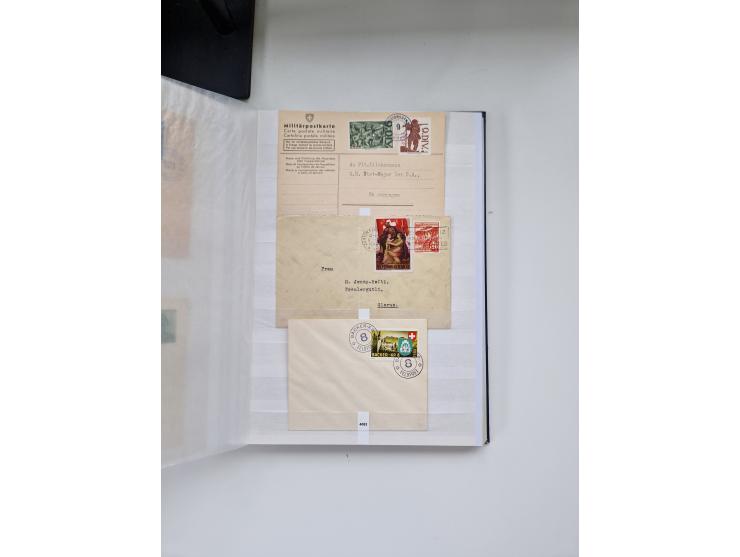 1914/40 (ca.), viele hundert Marken und Belege in 3 großen Steckbüchern, dazu einige moderne Feldpostbriefe