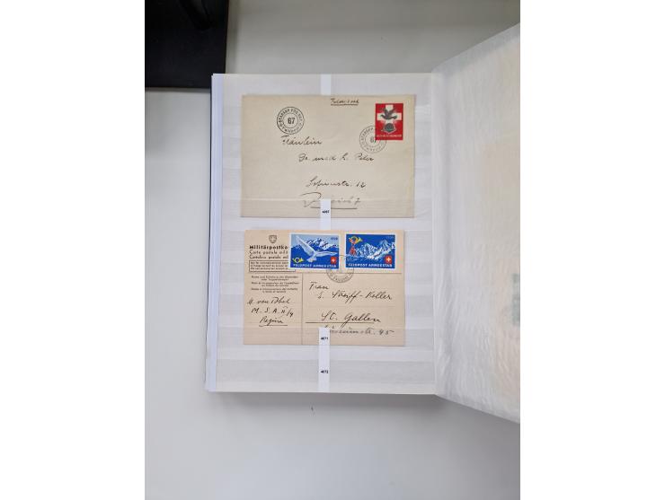 1914/40 (ca.), viele hundert Marken und Belege in 3 großen Steckbüchern, dazu einige moderne Feldpostbriefe