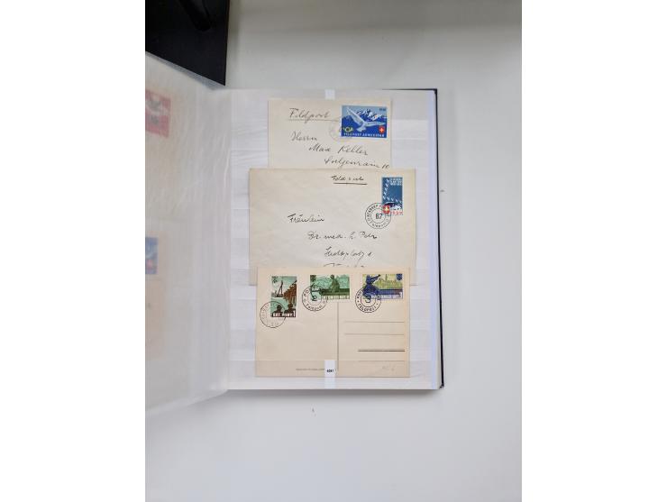 1914/40 (ca.), viele hundert Marken und Belege in 3 großen Steckbüchern, dazu einige moderne Feldpostbriefe