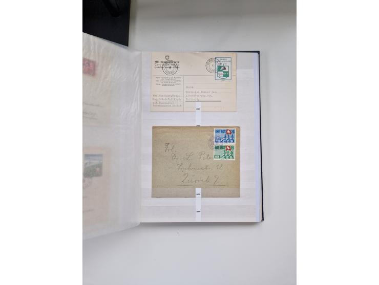 1914/40 (ca.), viele hundert Marken und Belege in 3 großen Steckbüchern, dazu einige moderne Feldpostbriefe