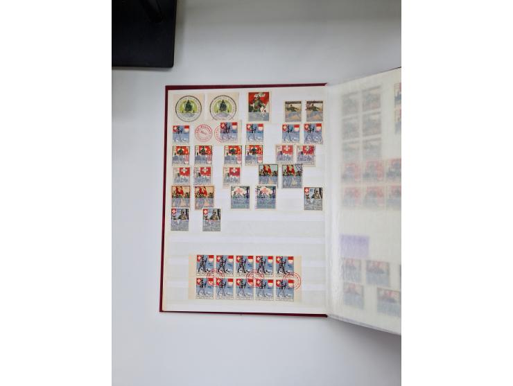 1914/40 (ca.), viele hundert Marken und Belege in 3 großen Steckbüchern, dazu einige moderne Feldpostbriefe