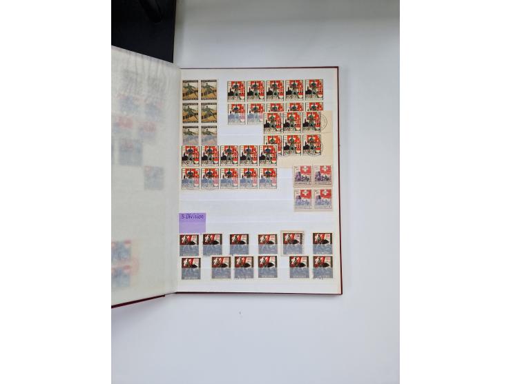 1914/40 (ca.), viele hundert Marken und Belege in 3 großen Steckbüchern, dazu einige moderne Feldpostbriefe