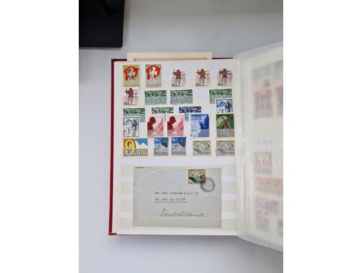 1914/40 (ca.), viele hundert Marken und Belege in 3 großen Steckbüchern, dazu einige moderne Feldpostbriefe