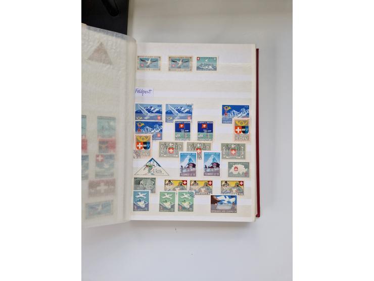 1914/40 (ca.), viele hundert Marken und Belege in 3 großen Steckbüchern, dazu einige moderne Feldpostbriefe