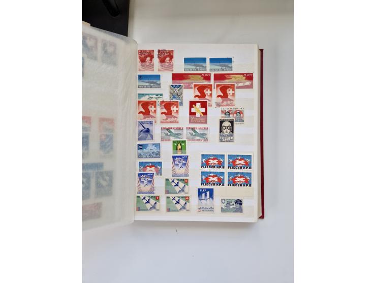 1914/40 (ca.), viele hundert Marken und Belege in 3 großen Steckbüchern, dazu einige moderne Feldpostbriefe