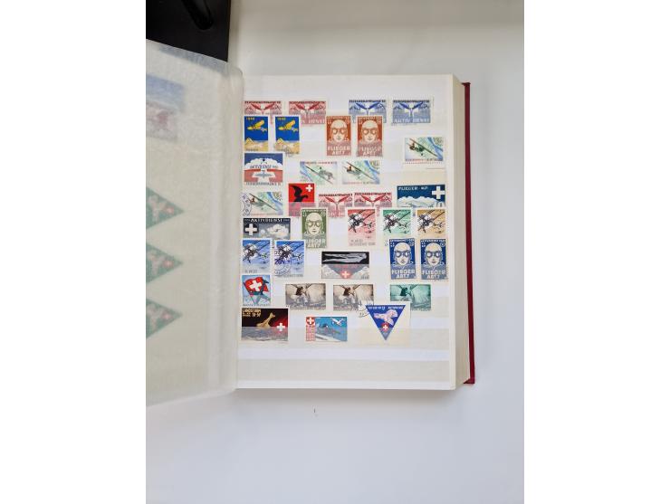 1914/40 (ca.), viele hundert Marken und Belege in 3 großen Steckbüchern, dazu einige moderne Feldpostbriefe