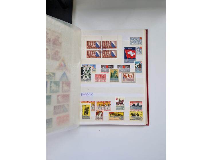 1914/40 (ca.), viele hundert Marken und Belege in 3 großen Steckbüchern, dazu einige moderne Feldpostbriefe