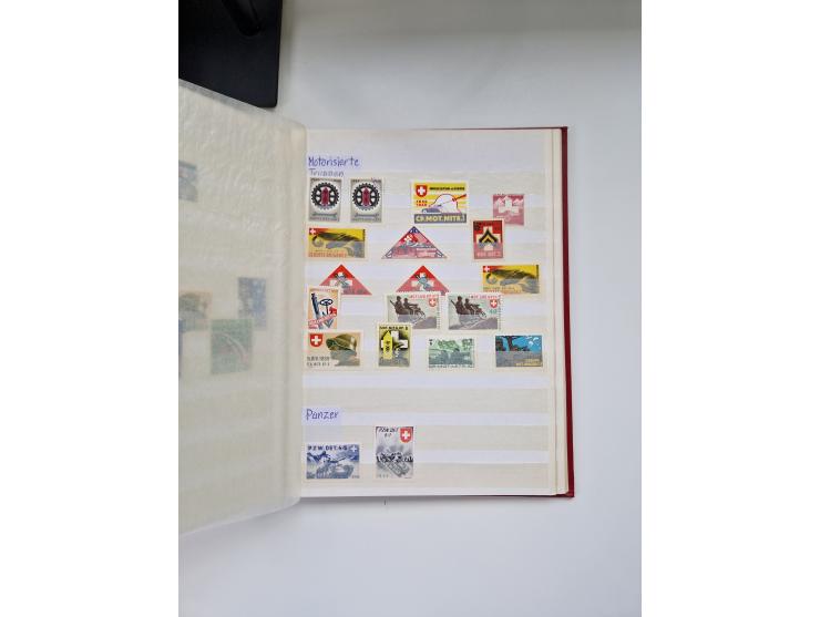 1914/40 (ca.), viele hundert Marken und Belege in 3 großen Steckbüchern, dazu einige moderne Feldpostbriefe