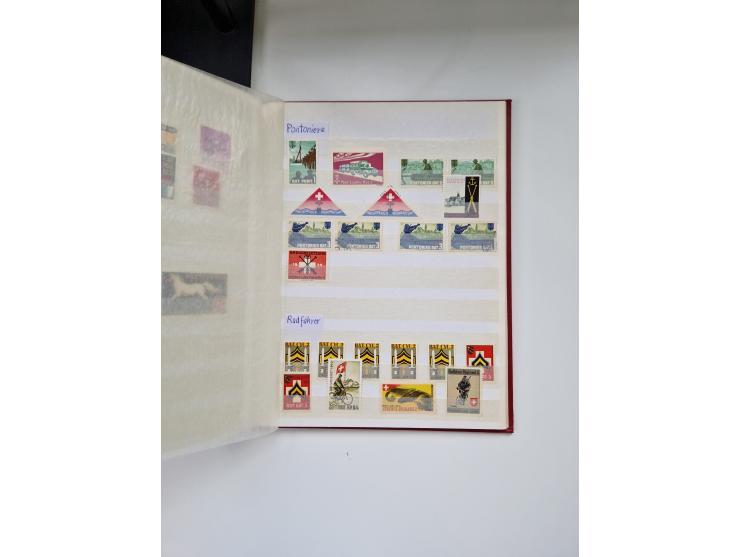 1914/40 (ca.), viele hundert Marken und Belege in 3 großen Steckbüchern, dazu einige moderne Feldpostbriefe