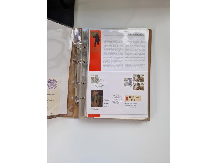 1914/40 (ca.), viele hundert Marken und Belege in 3 großen Steckbüchern, dazu einige moderne Feldpostbriefe