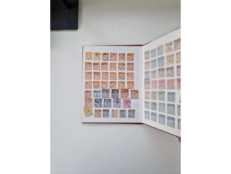 1880/1900 (ca.), einige hundert Werte in 4 kleinen Steckbüchern&nbsp;