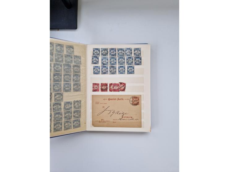 1880/1900 (ca.), einige hundert Werte in 4 kleinen Steckbüchern&nbsp;