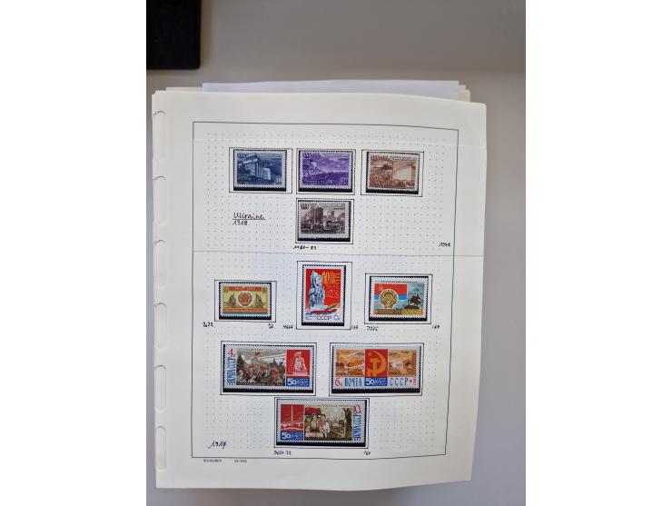 Eastern Europe: 1918/2021, extensive mint never hinged worldwide collection with many thematic stamps and souvenir sheets on 