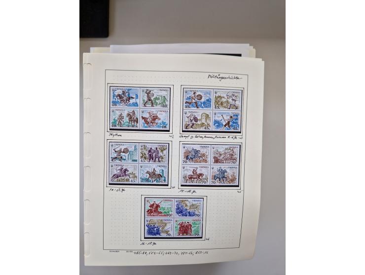 Eastern Europe: 1918/2021, extensive mint never hinged worldwide collection with many thematic stamps and souvenir sheets on 