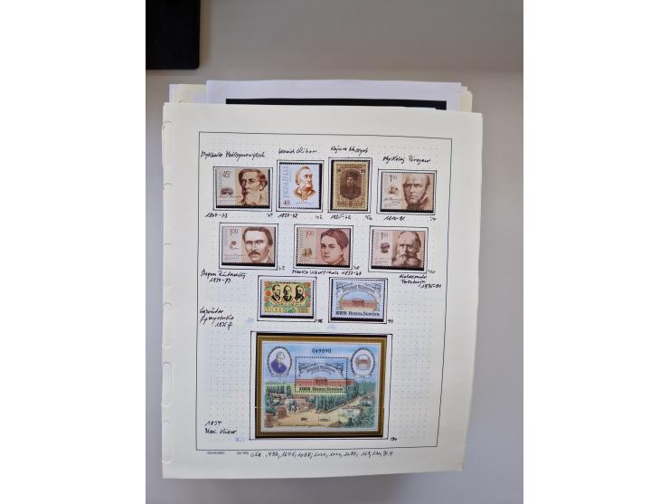 Eastern Europe: 1918/2021, extensive mint never hinged worldwide collection with many thematic stamps and souvenir sheets on 