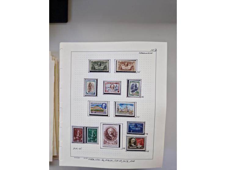 Eastern Europe: 1918/2021, extensive mint never hinged worldwide collection with many thematic stamps and souvenir sheets on 