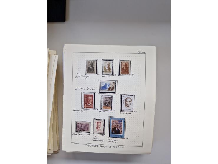 Eastern Europe: 1918/2021, extensive mint never hinged worldwide collection with many thematic stamps and souvenir sheets on 