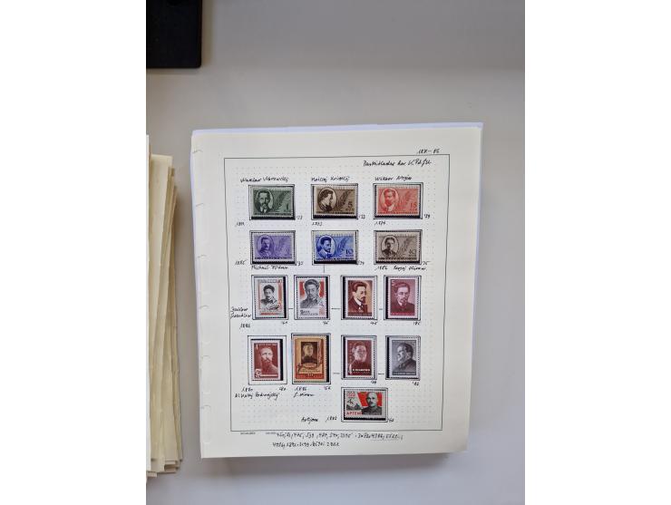 Eastern Europe: 1918/2021, extensive mint never hinged worldwide collection with many thematic stamps and souvenir sheets on 