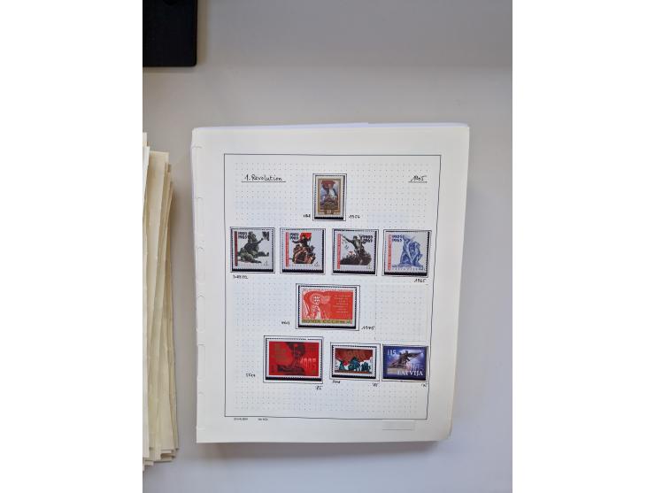 Eastern Europe: 1918/2021, extensive mint never hinged worldwide collection with many thematic stamps and souvenir sheets on 