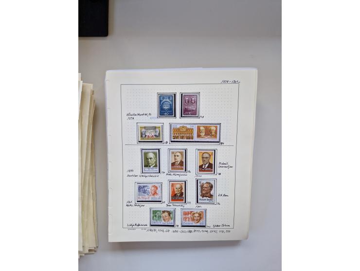 Eastern Europe: 1918/2021, extensive mint never hinged worldwide collection with many thematic stamps and souvenir sheets on 