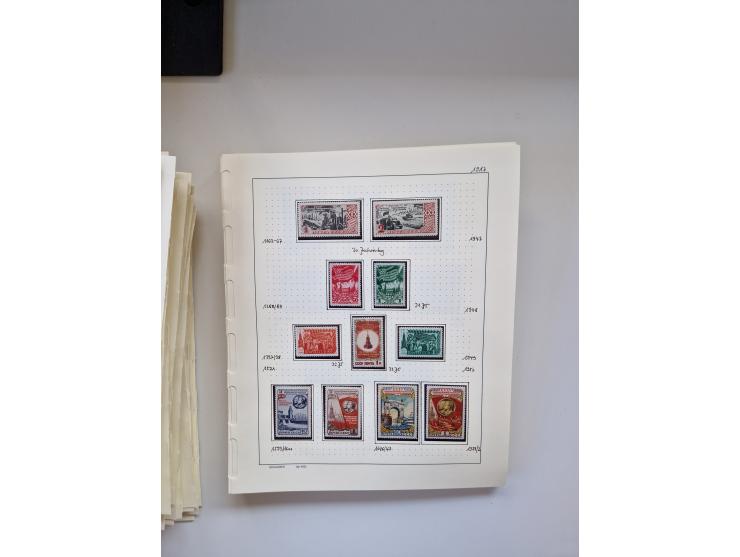 Eastern Europe: 1918/2021, extensive mint never hinged worldwide collection with many thematic stamps and souvenir sheets on 