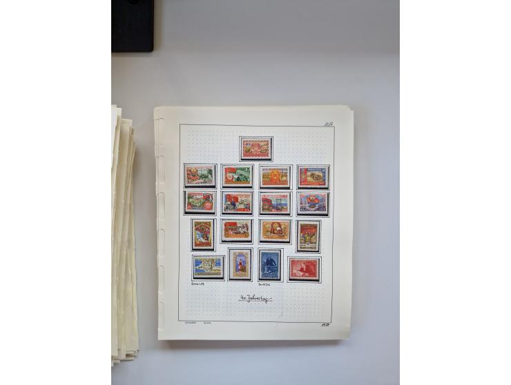 Eastern Europe: 1918/2021, extensive mint never hinged worldwide collection with many thematic stamps and souvenir sheets on 