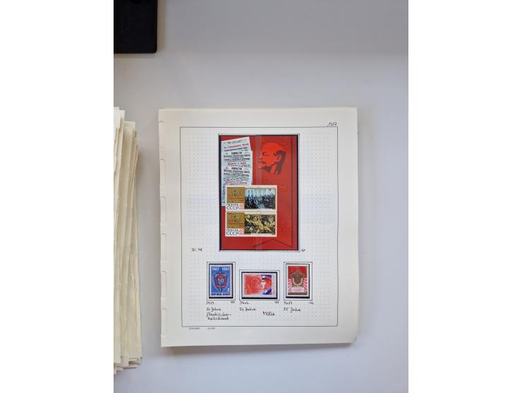 Eastern Europe: 1918/2021, extensive mint never hinged worldwide collection with many thematic stamps and souvenir sheets on 