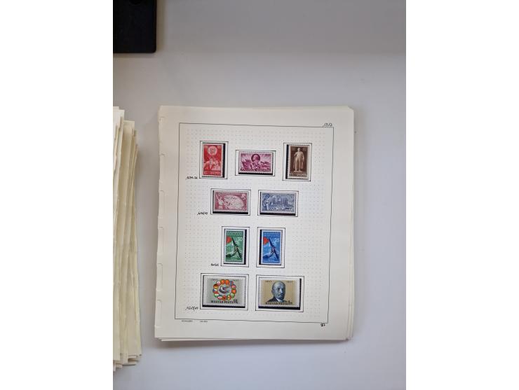 Eastern Europe: 1918/2021, extensive mint never hinged worldwide collection with many thematic stamps and souvenir sheets on 