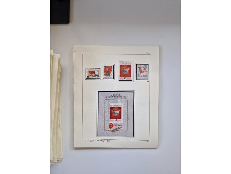 Eastern Europe: 1918/2021, extensive mint never hinged worldwide collection with many thematic stamps and souvenir sheets on 