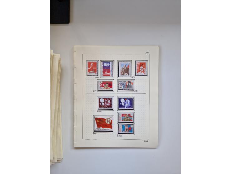 Eastern Europe: 1918/2021, extensive mint never hinged worldwide collection with many thematic stamps and souvenir sheets on 