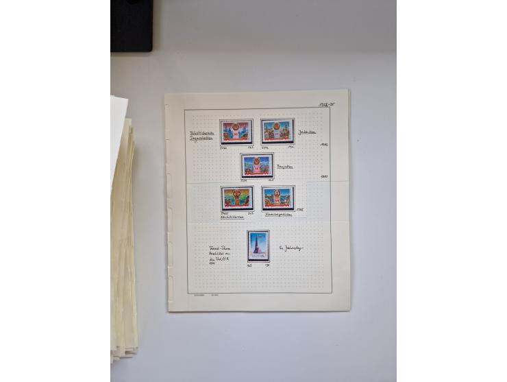 Eastern Europe: 1918/2021, extensive mint never hinged worldwide collection with many thematic stamps and souvenir sheets on 