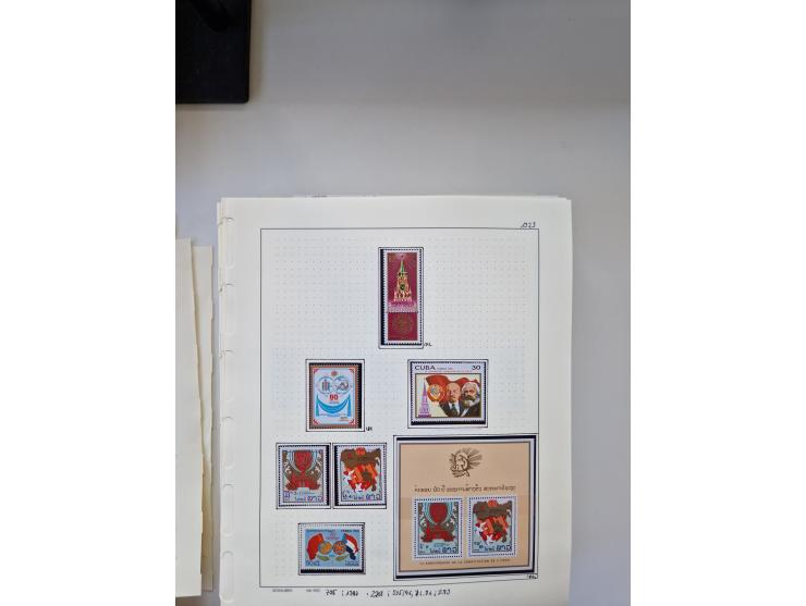 Eastern Europe: 1918/2021, extensive mint never hinged worldwide collection with many thematic stamps and souvenir sheets on 