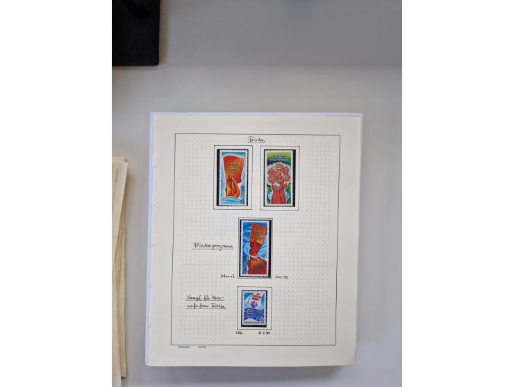 Eastern Europe: 1918/2021, extensive mint never hinged worldwide collection with many thematic stamps and souvenir sheets on 