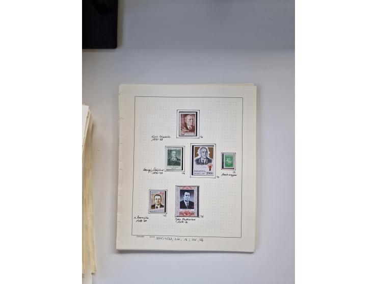 Eastern Europe: 1918/2021, extensive mint never hinged worldwide collection with many thematic stamps and souvenir sheets on 