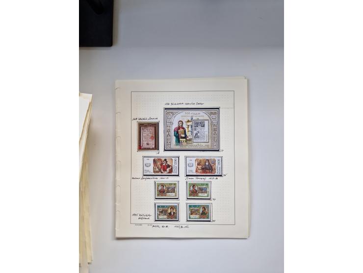 Eastern Europe: 1918/2021, extensive mint never hinged worldwide collection with many thematic stamps and souvenir sheets on 