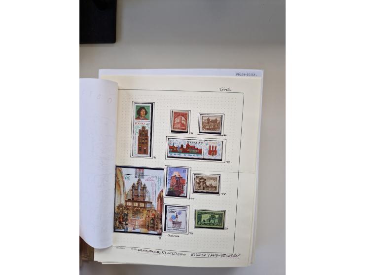 Eastern Europe: 1918/2021, extensive mint never hinged worldwide collection with many thematic stamps and souvenir sheets on 