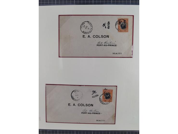 1925/54, reichhaltige Sammlung “Haiti Flugpost” von 89 Belegen, inklusive Zeppelin und Dox, viele bessere Stücke, dabei u.a. 