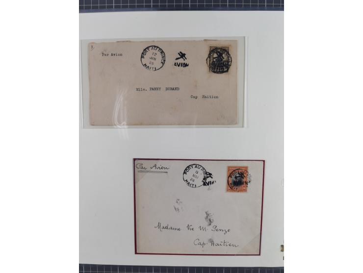 1925/54, reichhaltige Sammlung “Haiti Flugpost” von 89 Belegen, inklusive Zeppelin und Dox, viele bessere Stücke, dabei u.a. 