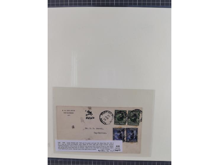 1925/54, reichhaltige Sammlung “Haiti Flugpost” von 89 Belegen, inklusive Zeppelin und Dox, viele bessere Stücke, dabei u.a. 