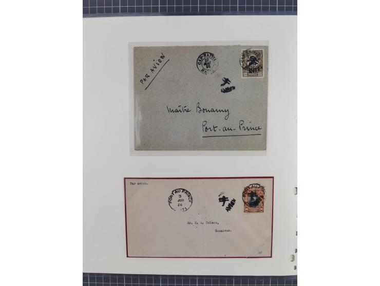 1925/54, reichhaltige Sammlung “Haiti Flugpost” von 89 Belegen, inklusive Zeppelin und Dox, viele bessere Stücke, dabei u.a. 