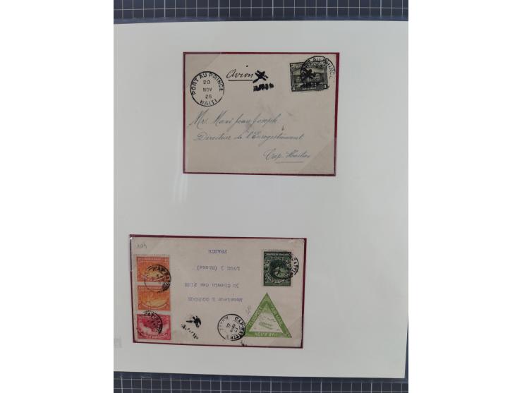 1925/54, reichhaltige Sammlung “Haiti Flugpost” von 89 Belegen, inklusive Zeppelin und Dox, viele bessere Stücke, dabei u.a. 