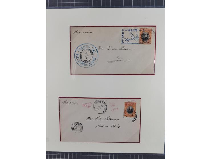 1925/54, reichhaltige Sammlung “Haiti Flugpost” von 89 Belegen, inklusive Zeppelin und Dox, viele bessere Stücke, dabei u.a. 