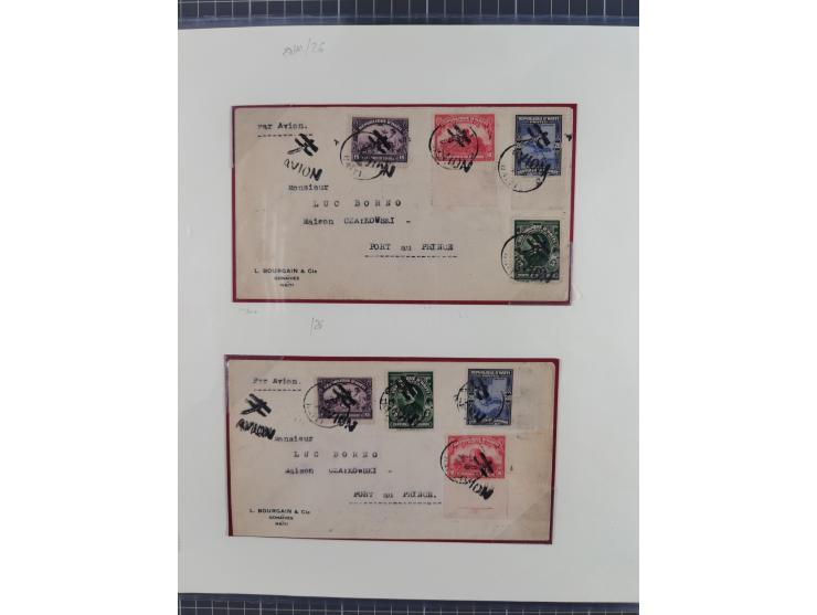 1925/54, reichhaltige Sammlung “Haiti Flugpost” von 89 Belegen, inklusive Zeppelin und Dox, viele bessere Stücke, dabei u.a. 